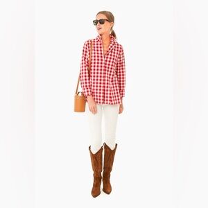Tuckernuck Apple Red Gingham Scarlett Button Down